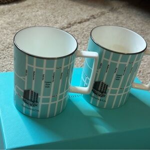 Tiffany & Co. Manhattan Map Subway  Coffee Tea Mugs (2) - LIMITED EDITION  NIB